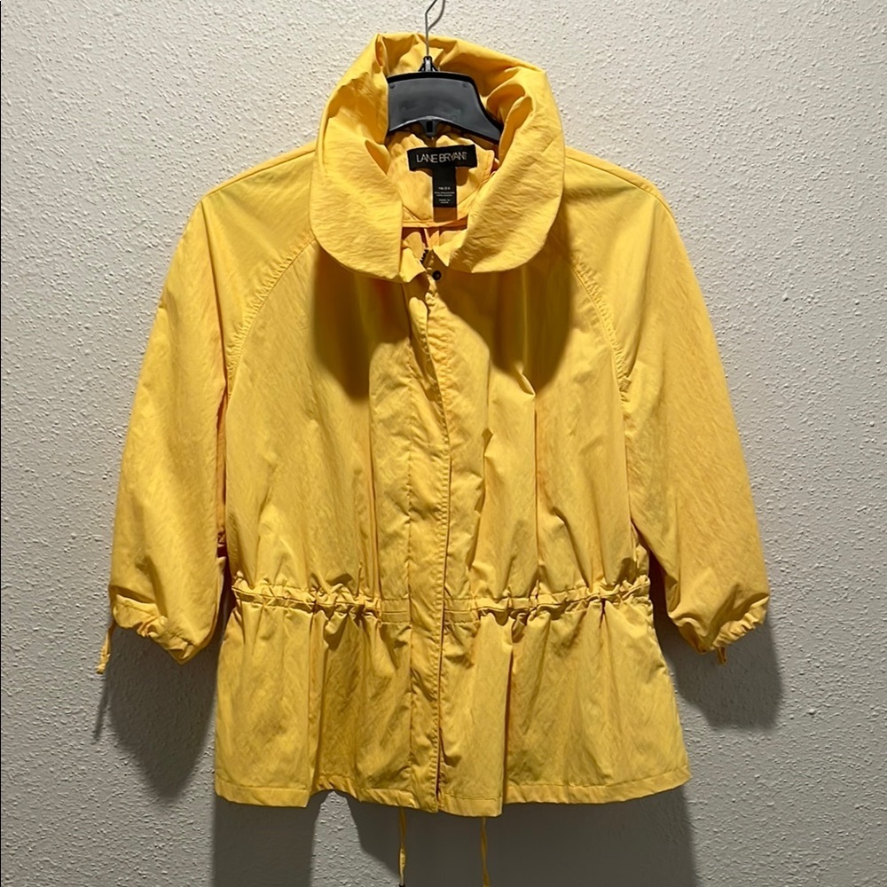Lane Bryant Yellow Utility Jacket with Feminine Styling
